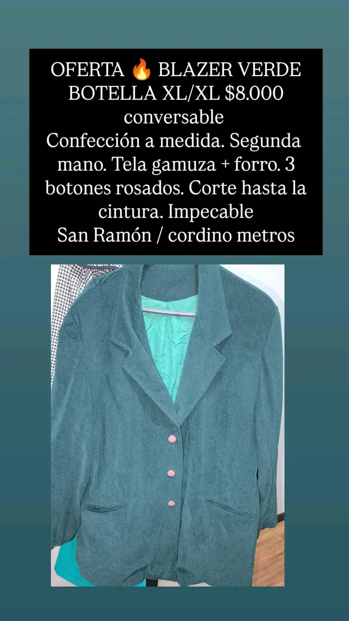 Blazer para dama segunda mano sin detalles como nu - 4