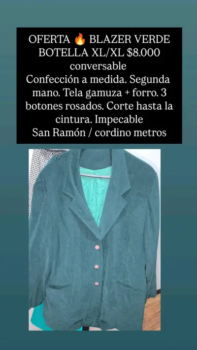 Blazer para dama segunda mano sin detalles como nu - miniatura 4