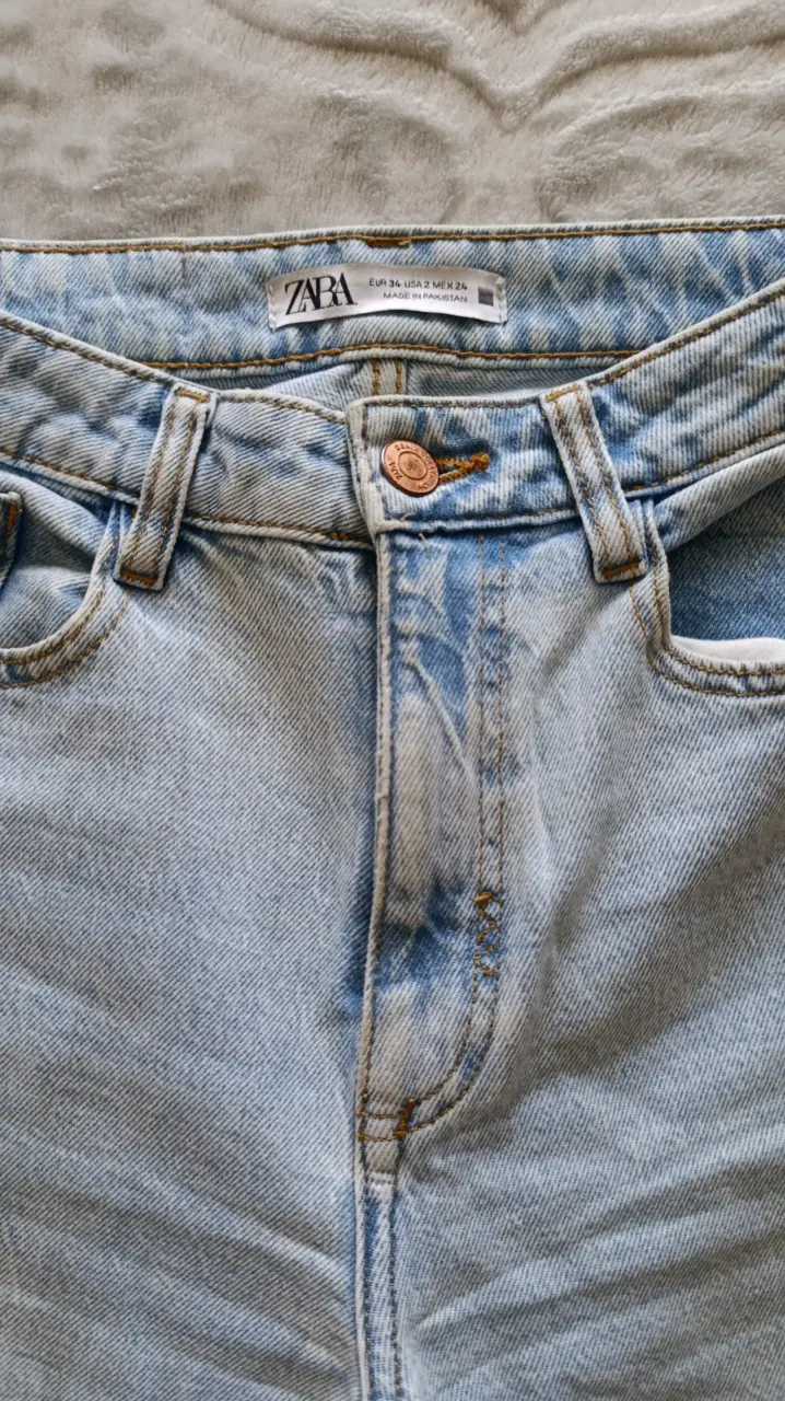 Mom Jeans azul claro Zara 34 - 1