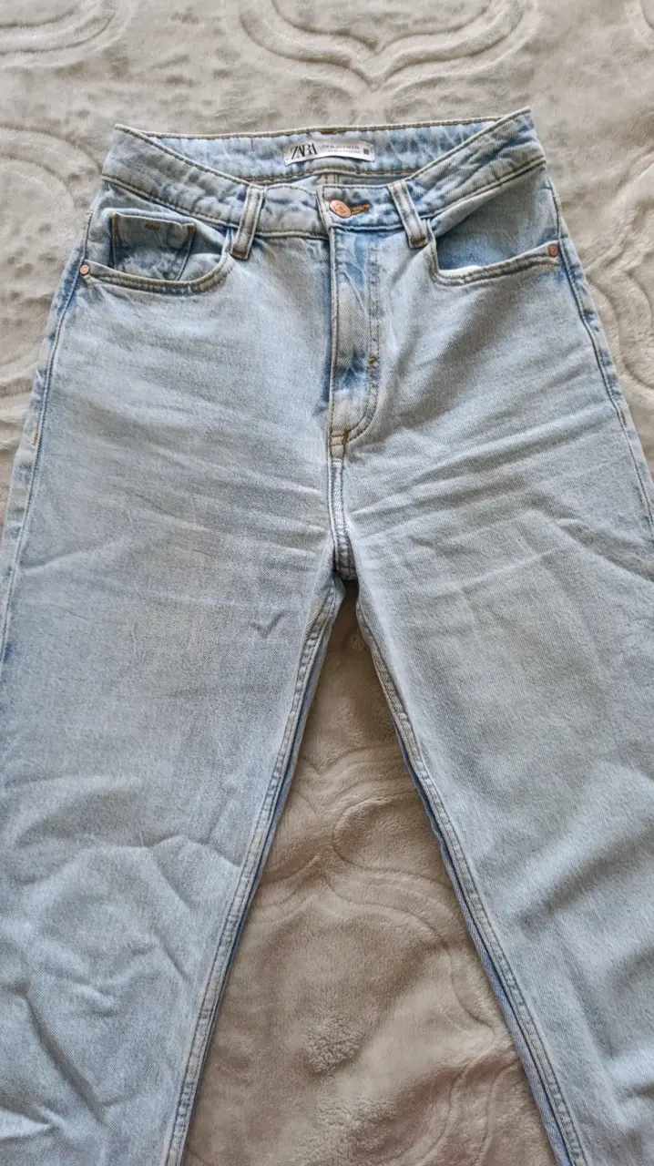 Mom Jeans azul claro Zara 34 - 3