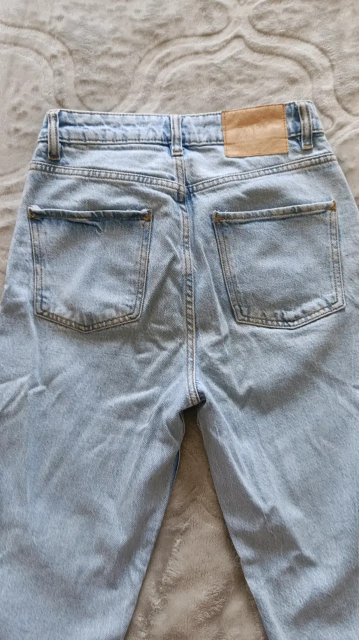 Mom Jeans azul claro Zara 34 - 4