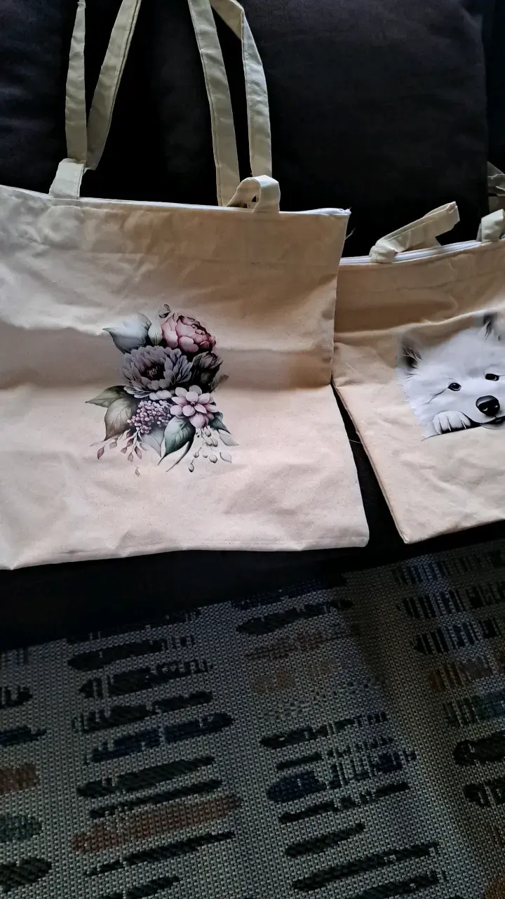 Bolso tote de tela con diseño de caballo y girasol - 3