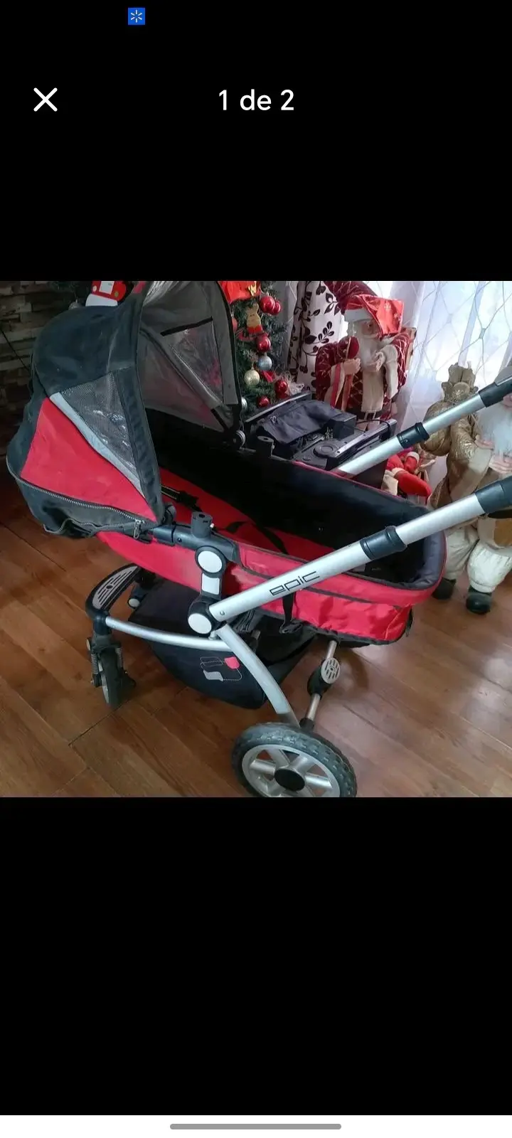 Coche de bebé Infanti rojo con base - 2