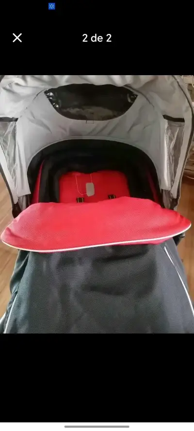 Coche de bebé Infanti rojo con base - miniatura 3