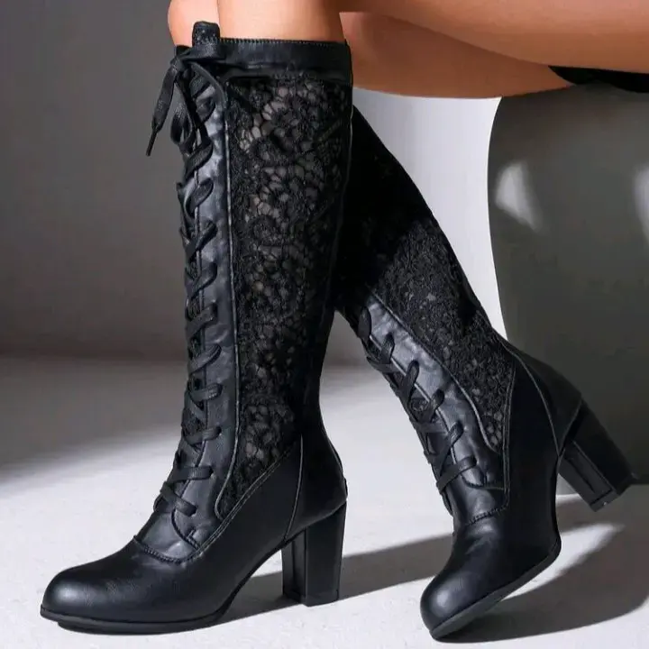 Botas encaje goth - 1