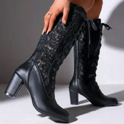 Botas encaje goth - miniatura 2