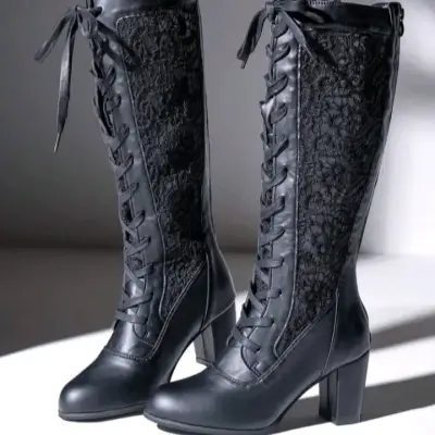 Botas encaje goth - miniatura 3