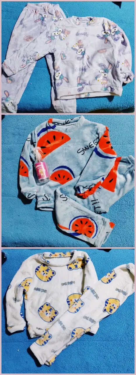 Pijama infantil polar con estampado de tigre - 3