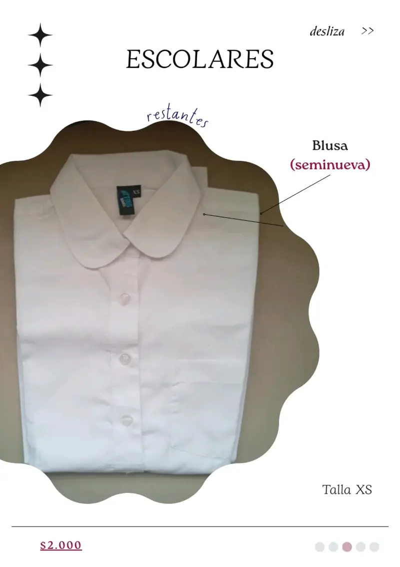 Blusas escolares talla L nuevas (y pantys) - 2