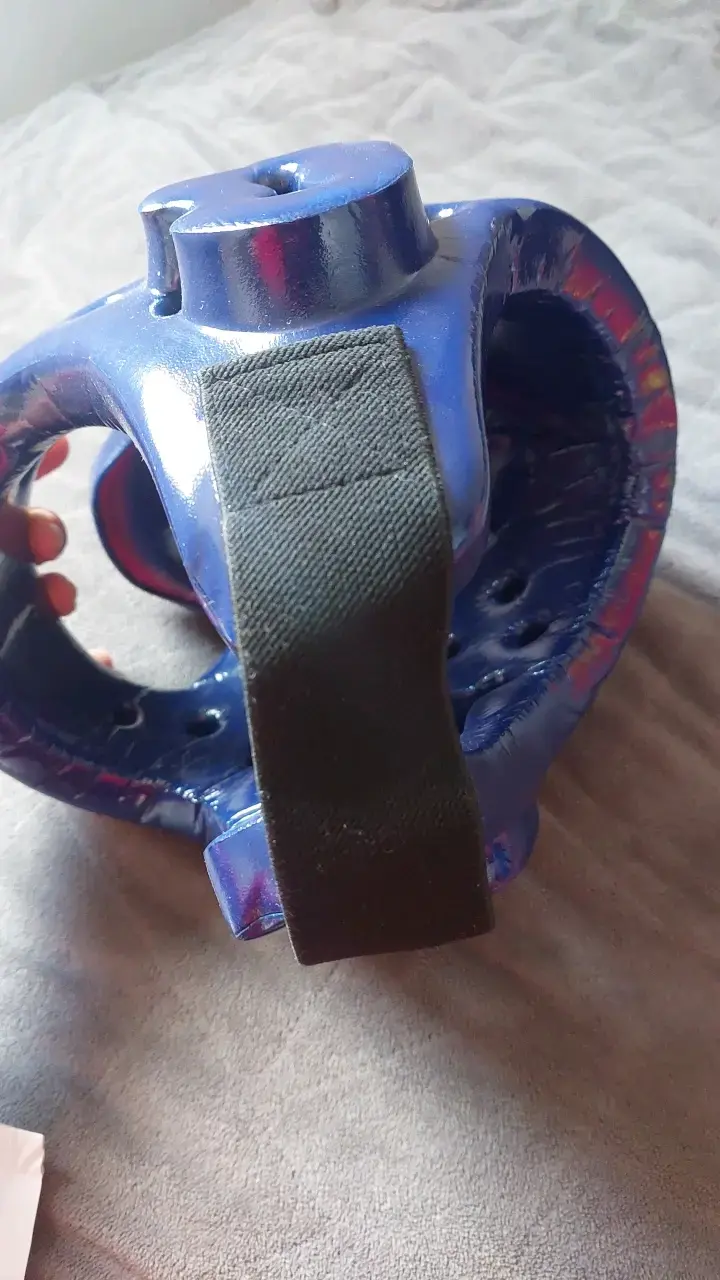 Casco protector azul para artes marciales - 3