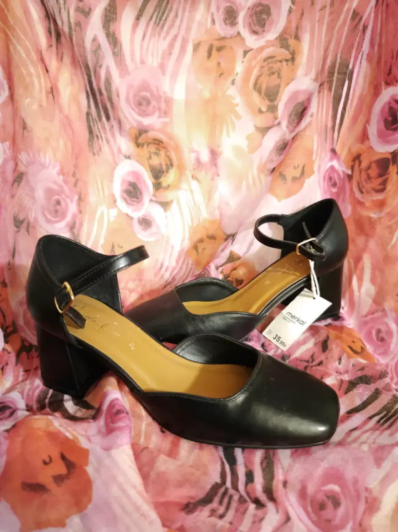 Zapatos de Tacón Negro Talla 37 - 1