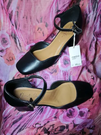 Zapatos de Tacón Negro Talla 37 - miniatura 2