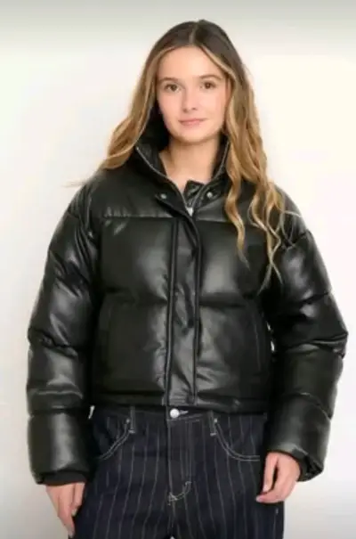 Chaqueta acolchada negra para mujer - miniatura 3