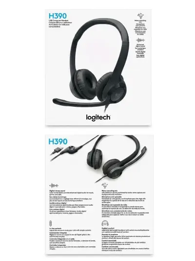 Auriculares USB Logitech H390 con micrófono - miniatura 1