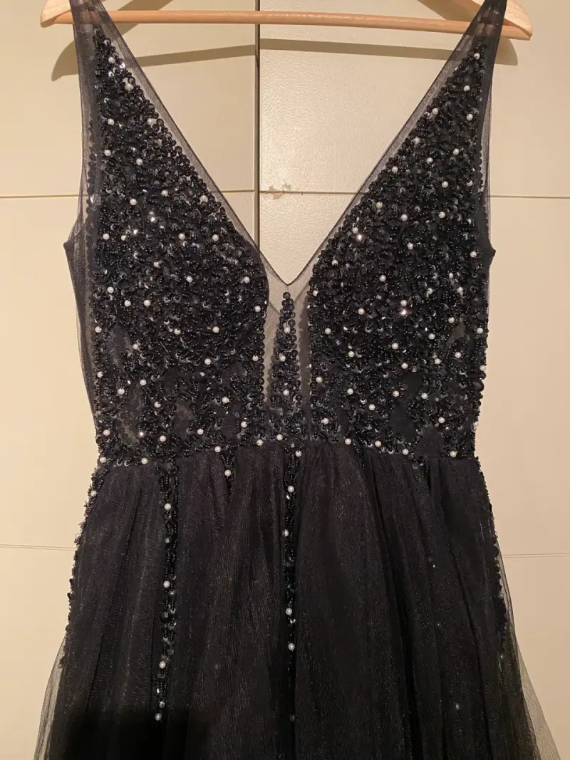 Vestido negro graduación Leeymon - 3