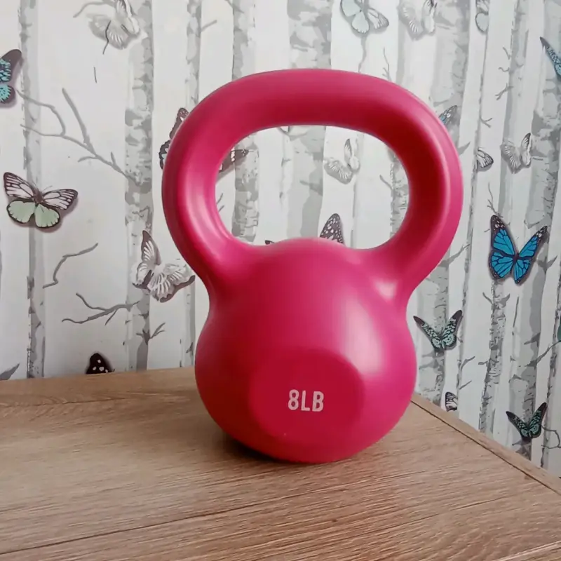 Kettlebell de 8 libras color rosa