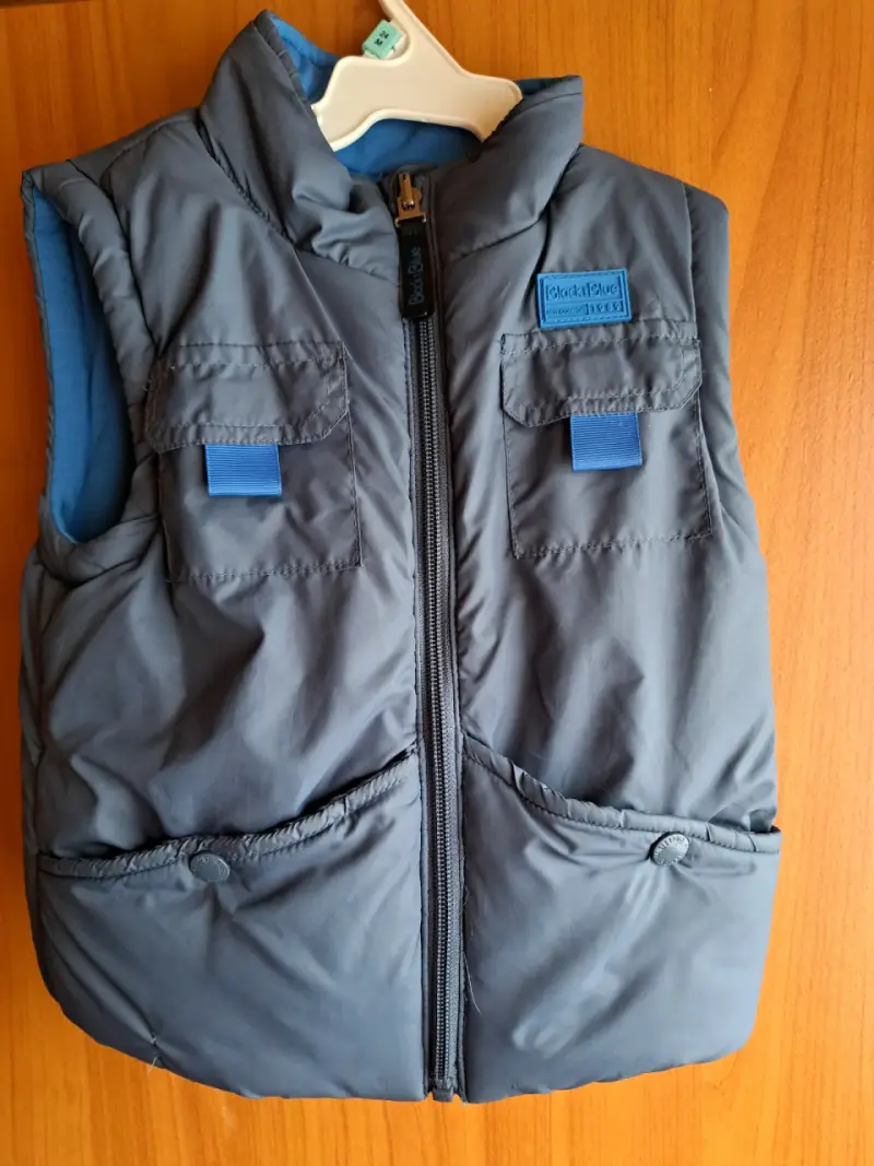 Chaqueta reversible azul para niño - 1