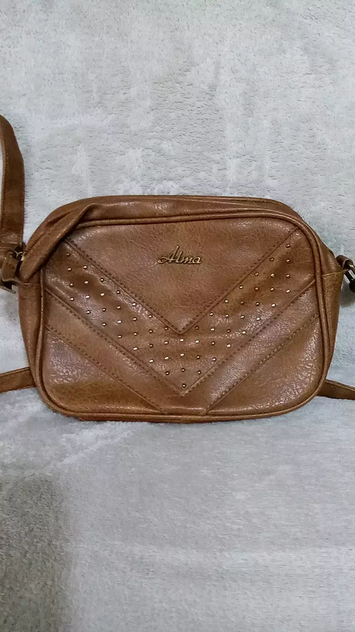 Cartera cruzada de cuero sintético Alma marrón - 1