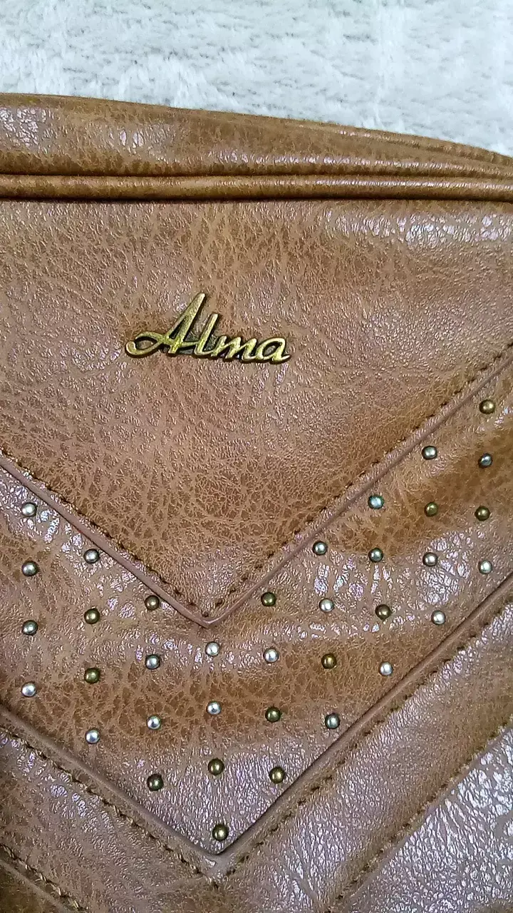 Cartera cruzada de cuero sintético Alma marrón - 2