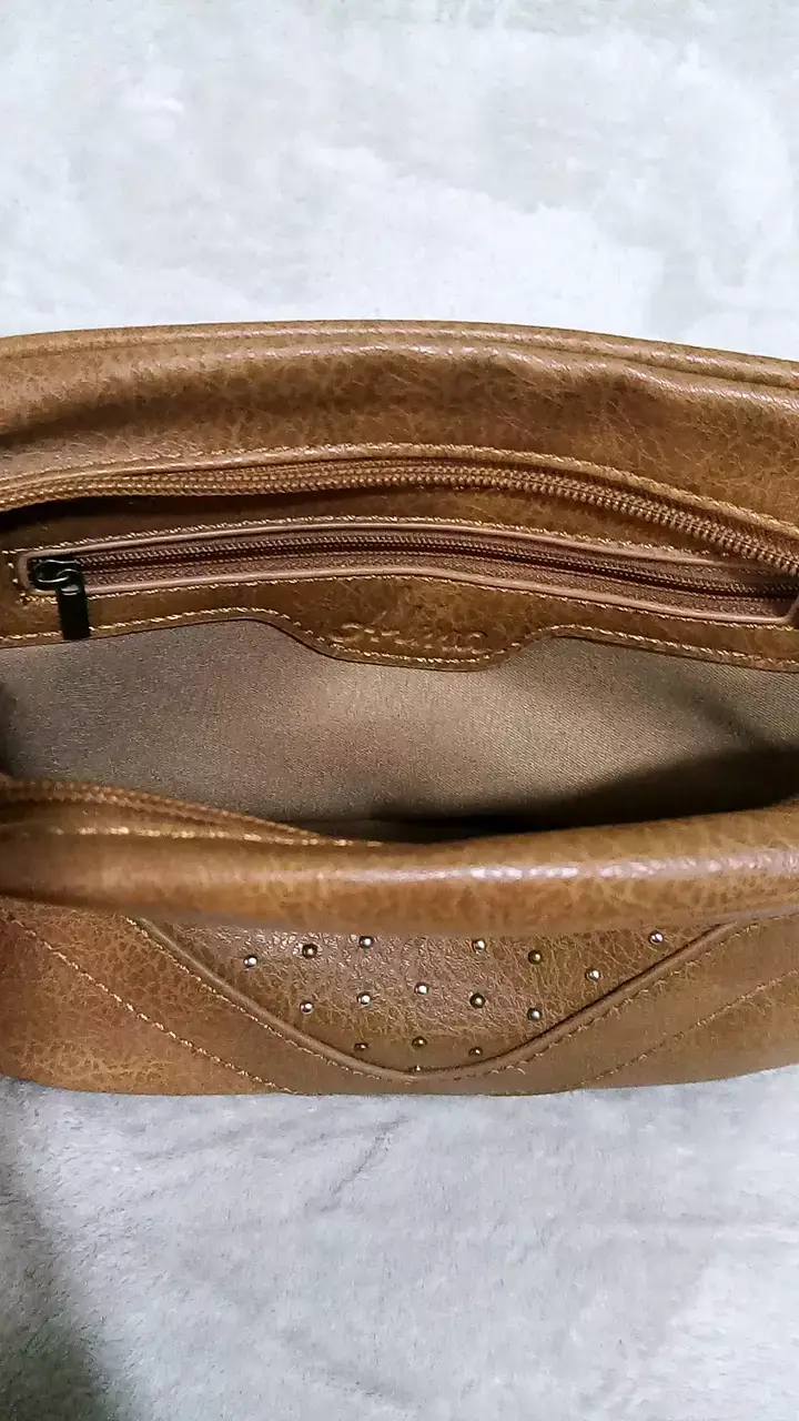 Cartera cruzada de cuero sintético Alma marrón - 3