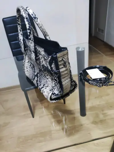 Bolso de cuero estampado serpiente Coach - miniatura 5