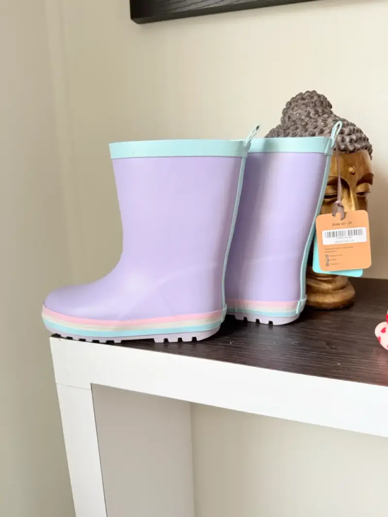 Botas de lluvia para niños color lila
