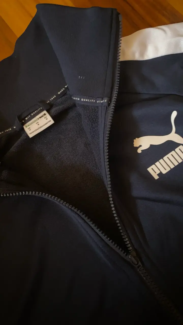 Chaqueta deportiva azul Puma con franjas - 2