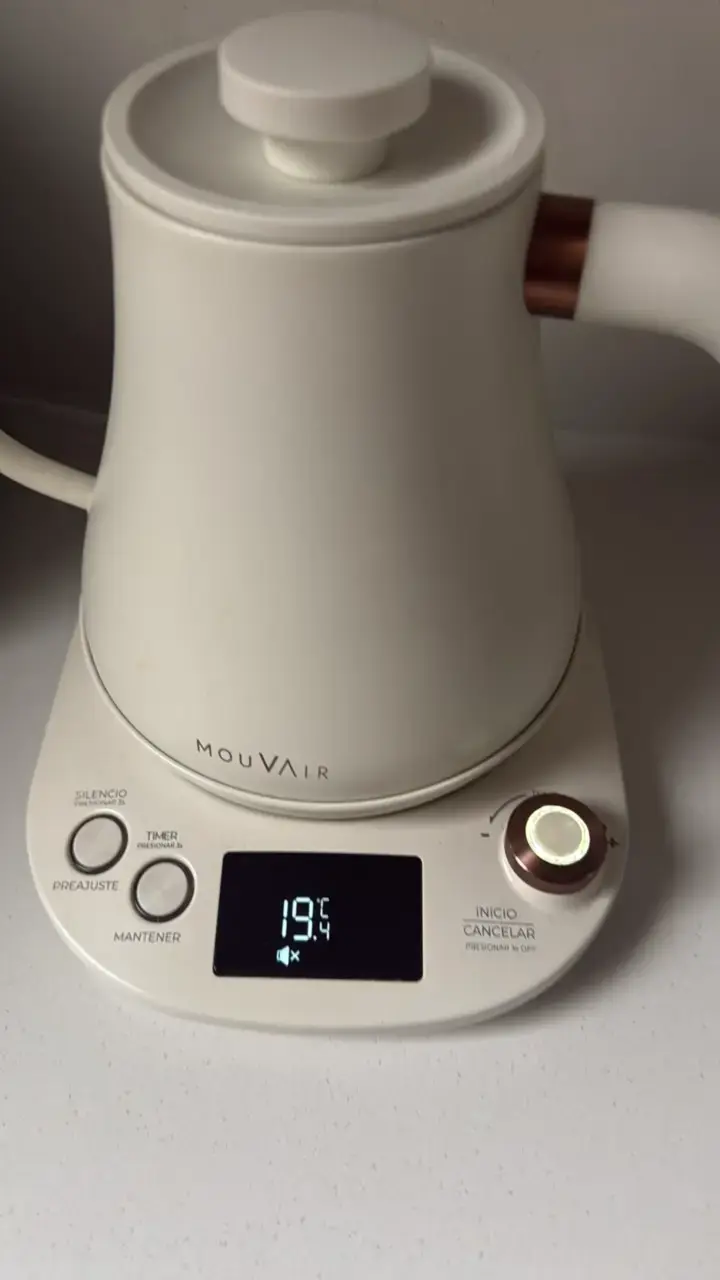 Hervidor eléctrico blanco MouVair con control de temperatura - 2