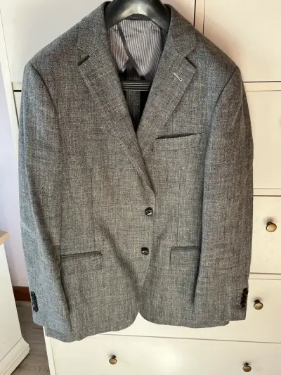 Blazer gris Saville Row de lana italiana - miniatura 1