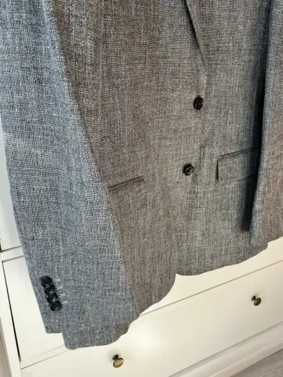 Blazer gris Saville Row de lana italiana - miniatura 3