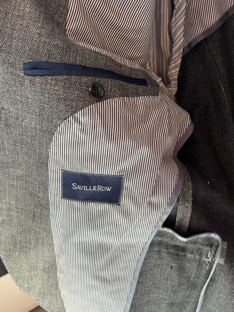 Blazer gris Saville Row de lana italiana - 4