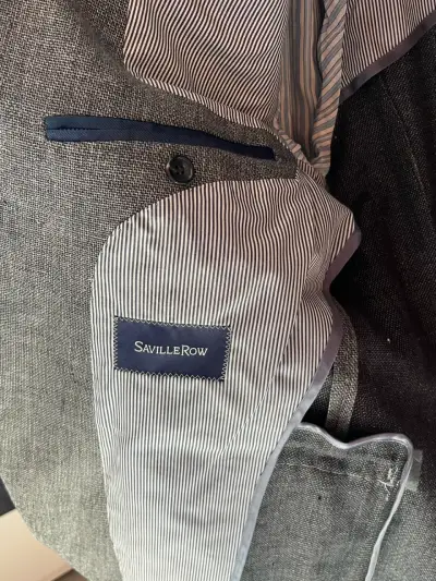 Blazer gris Saville Row de lana italiana - miniatura 4