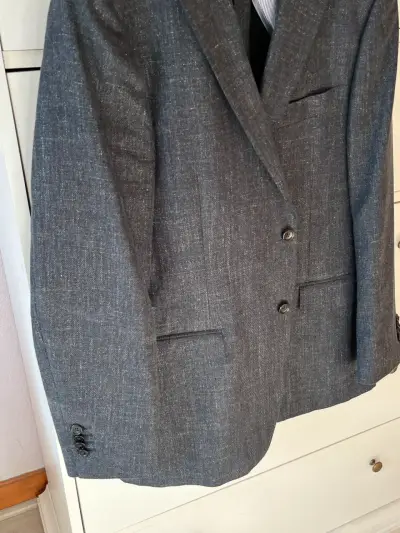 Blazer gris Saville Row de lana italiana - miniatura 6