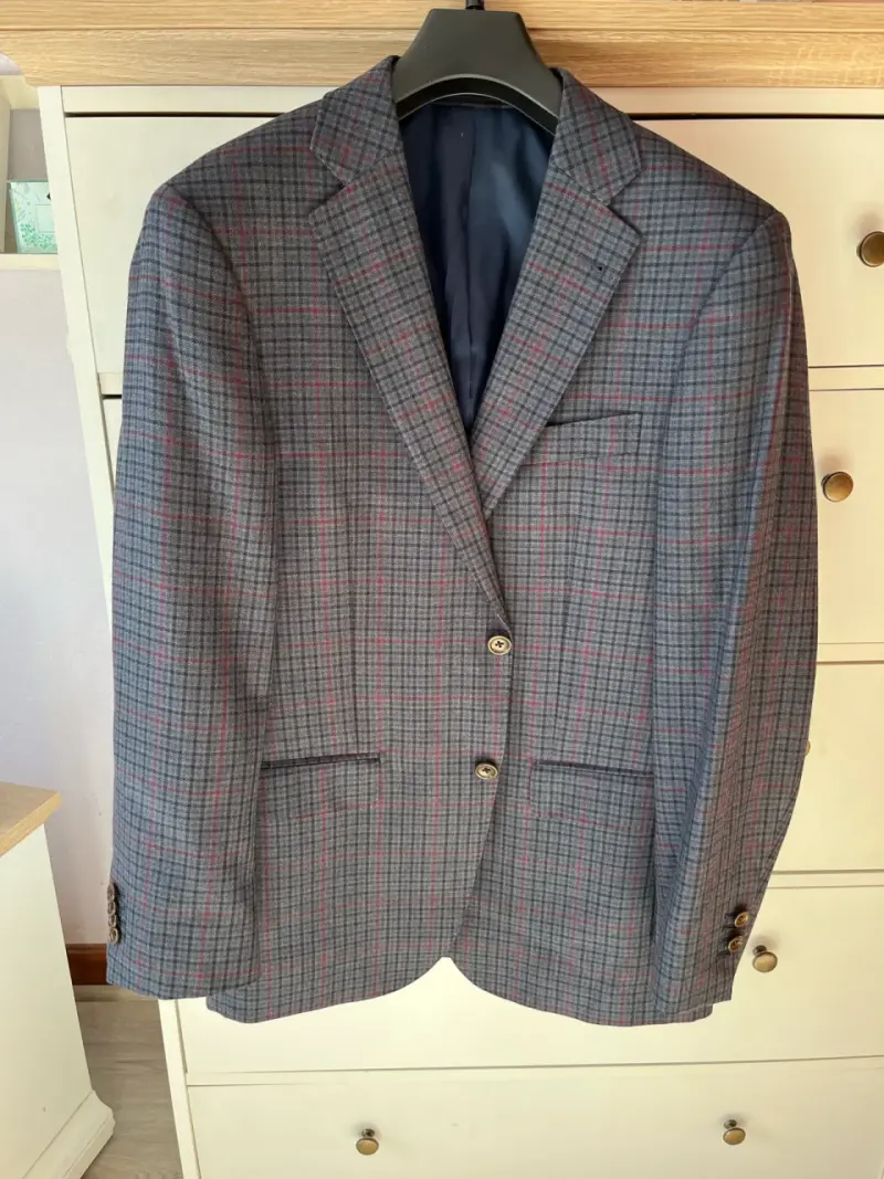 Blazer de Lana a Cuadros para Hombre - 1