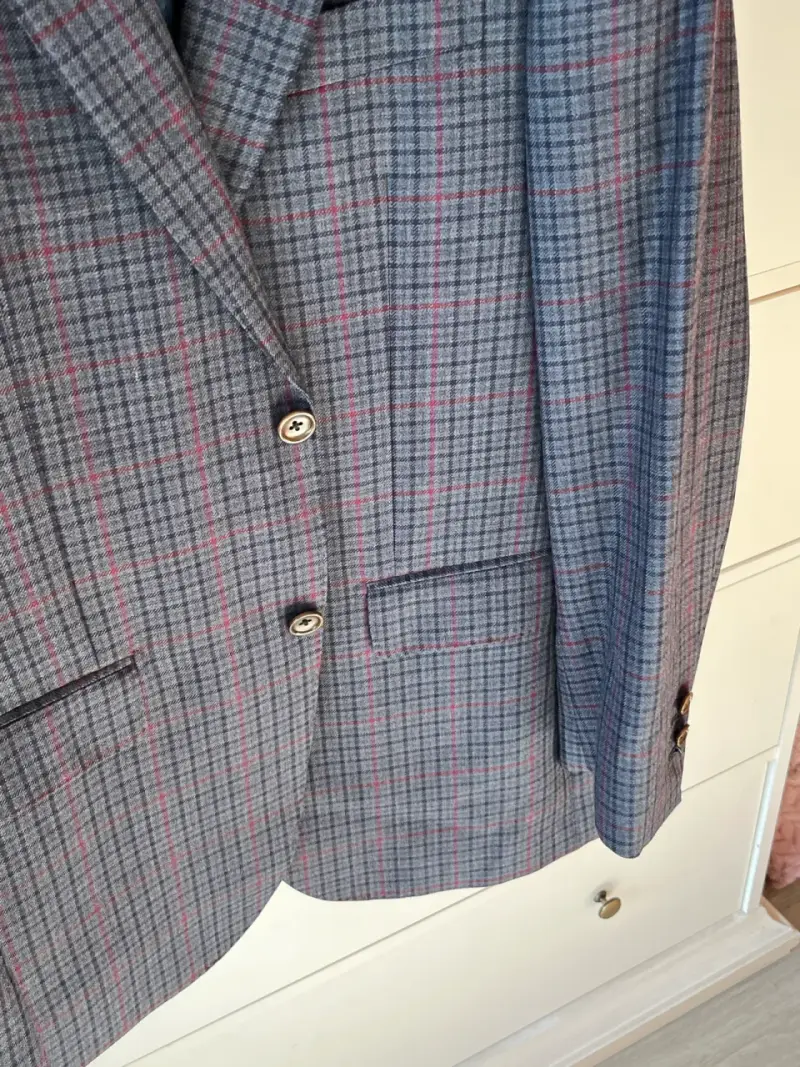 Blazer de Lana a Cuadros para Hombre - 3