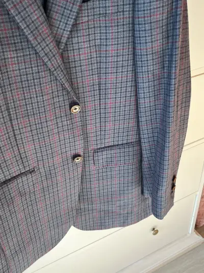 Blazer de Lana a Cuadros para Hombre - miniatura 3