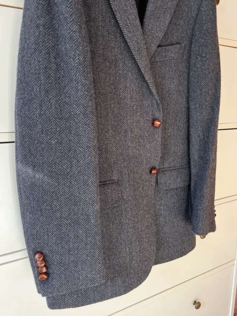 Blazer de lana gris Saville Row para hombre - 2