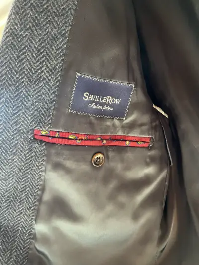 Blazer de lana gris Saville Row para hombre - miniatura 4