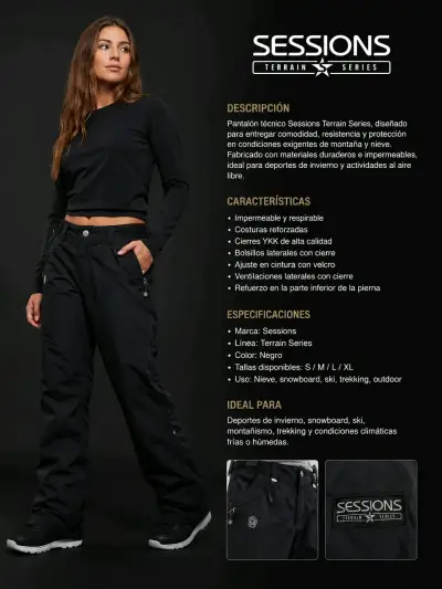 Pantalón de nieve Sessions Terrain Series impermeable - miniatura 4