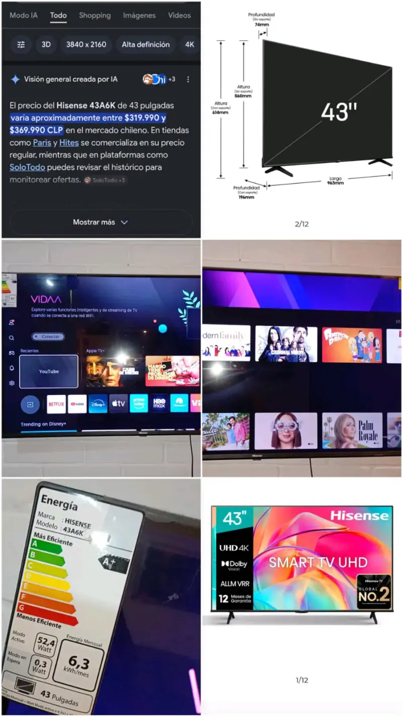 Smart TV Hisense 43 pulgadas 4K UHD