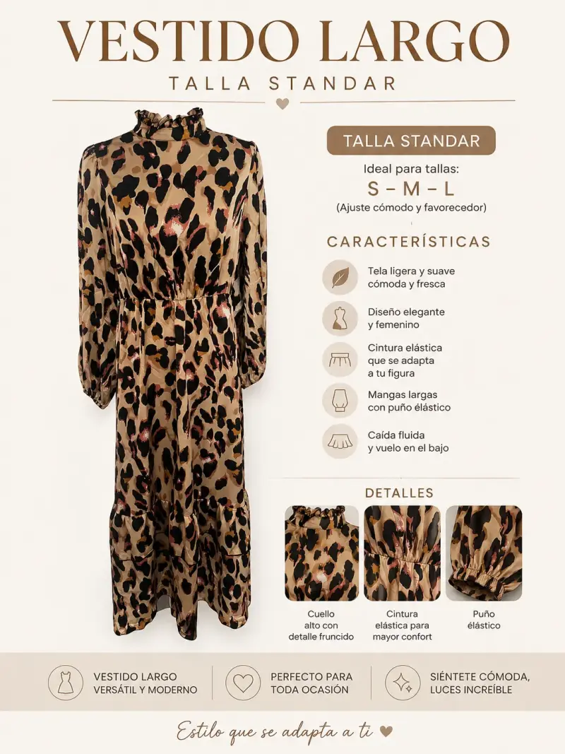 Vestido animal print