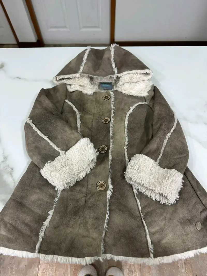 Chaqueta acolchada Colloky beige para niña - 1