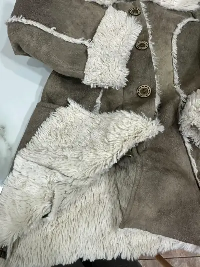Chaqueta acolchada Colloky beige para niña - miniatura 3
