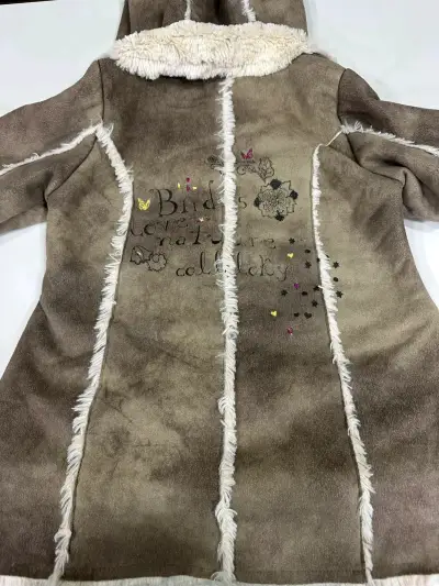 Chaqueta acolchada Colloky beige para niña - miniatura 4