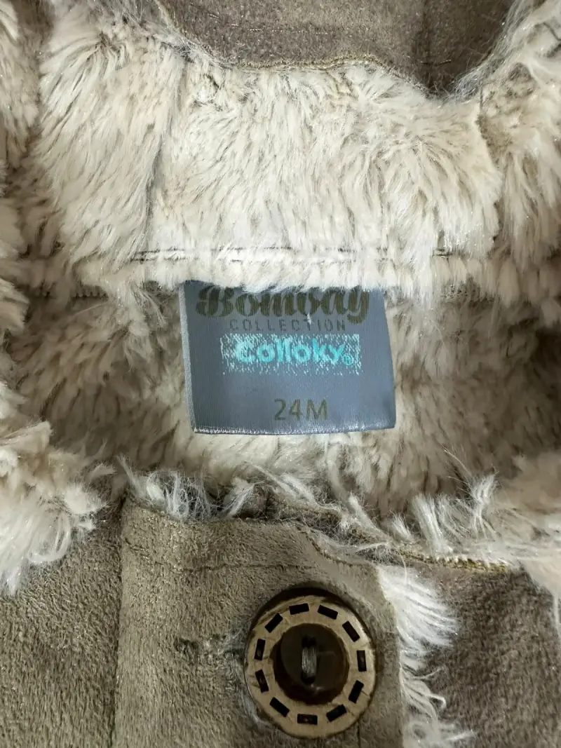 Chaqueta acolchada Colloky beige para niña - 2