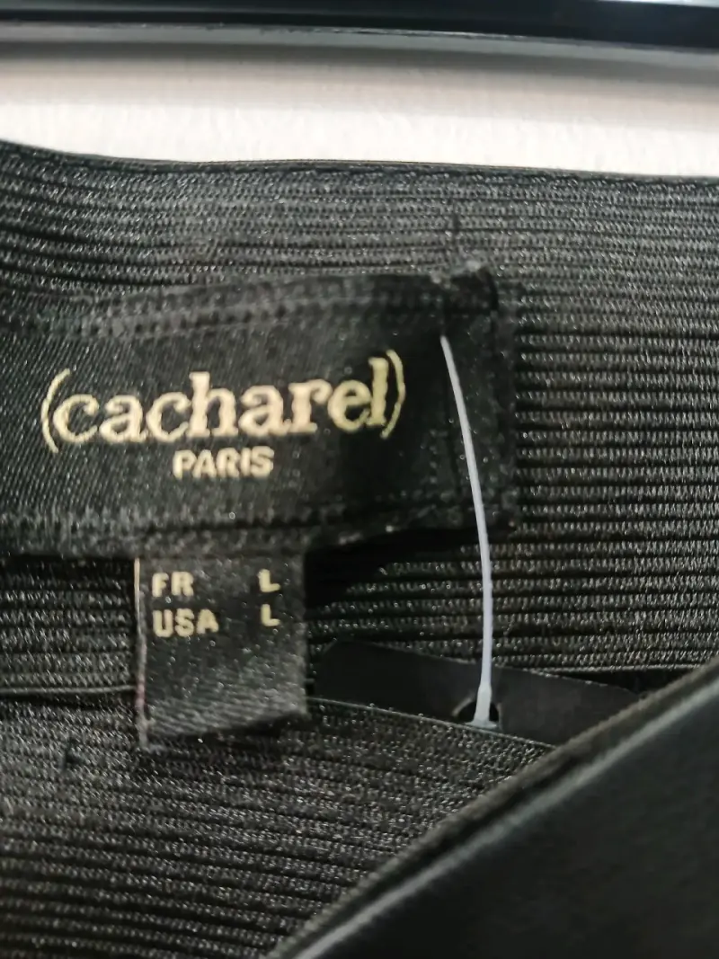 Pantalones de cuero negro Cacharel talla L - 3