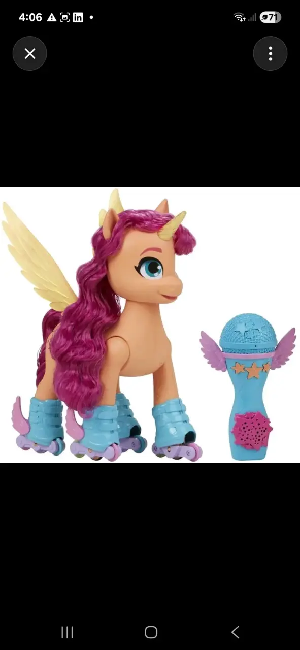 Juguete unicornio con micrófono y patines