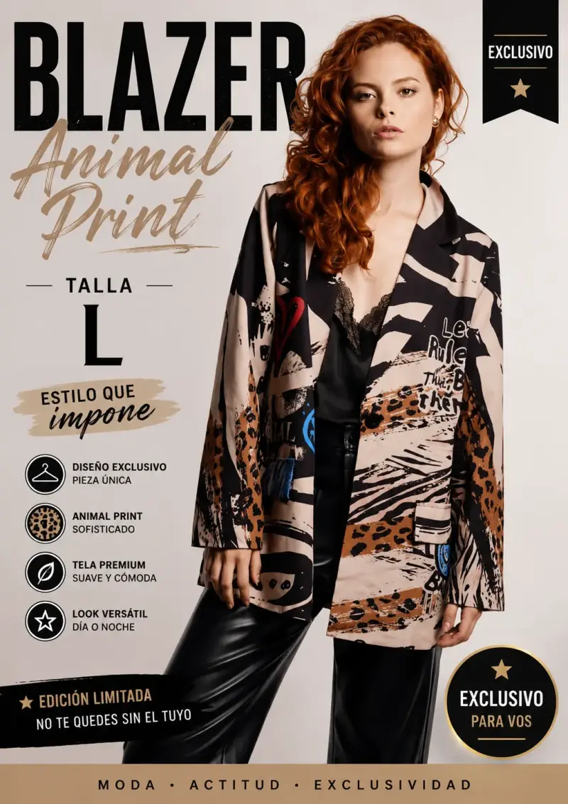 Blazer Animal Print