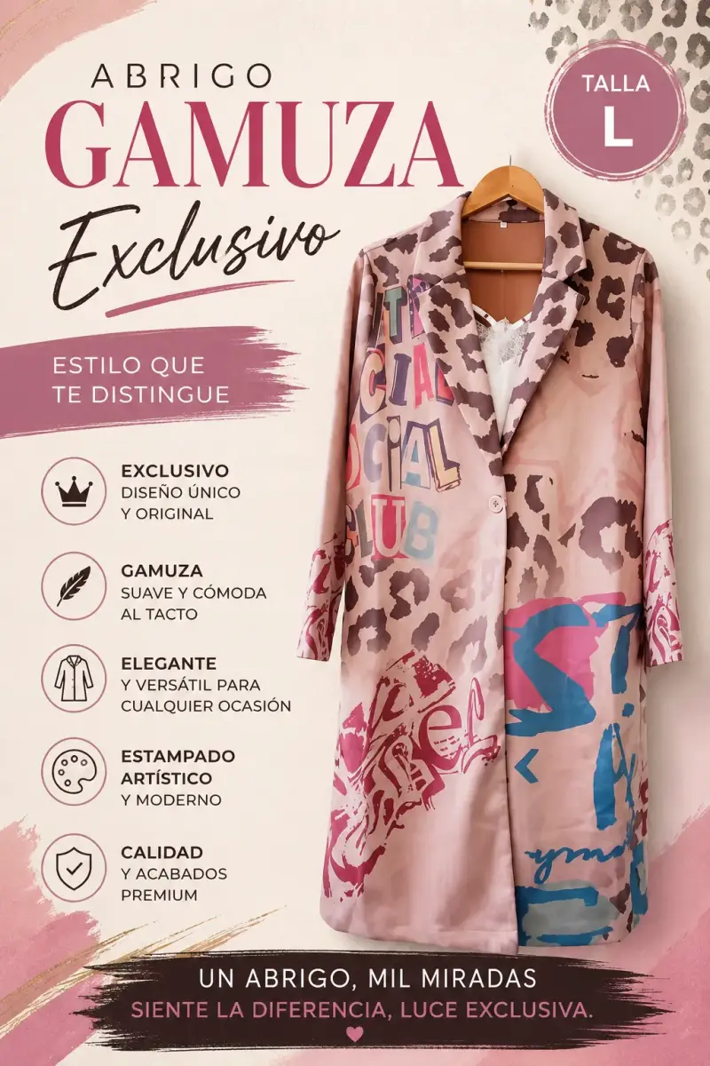 Abrigo de gamuza
