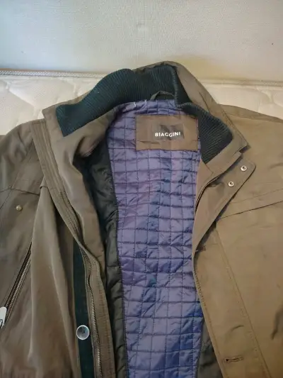 Chaqueta de hombre Biaggini marrón con forro acolchado - miniatura 1
